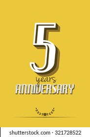 5 years anniversary poster template