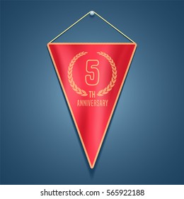 5 years anniversary vector icon,  logo. Graphic design element for decoration for 5th anniversary card