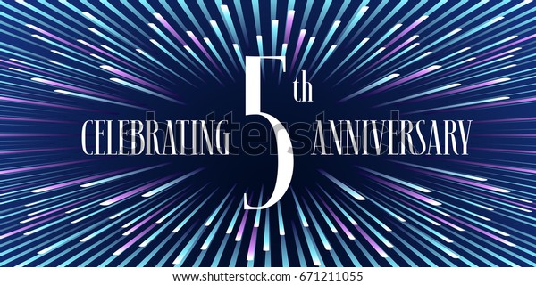 5 Years Anniversary Vector Icon Banner Stock Vector (Royalty Free ...