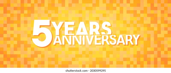 logotipo vectorial de 5 años, icono. Elemento de diseño de plantilla, símbolo con número para tarjeta de quinto aniversario