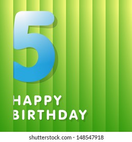 5 years birthday card 