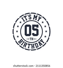 5 years birthday design, It's my 5th birthday