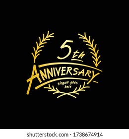 5 years design template. Vector and illustration. 5th years logo.