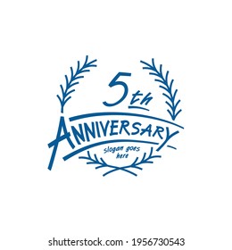 5 years design template. Vector and illustration. 5th years logo.
