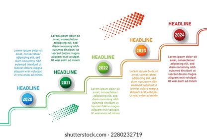5 Years Timeline Infographic Image Vector