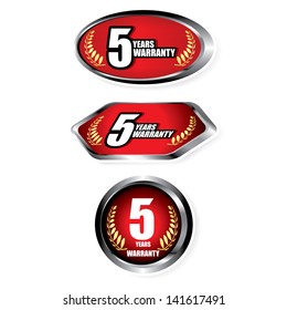 5 Years warranty  concept vector