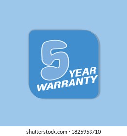 5 Years warranty  vector images