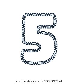 5 Zip Letter Logo Icon Design