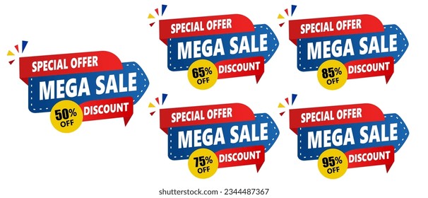 50%, 65%, 75%, 85%, 95% Precio de venta conjunto de plancha de banner, gran oferta especial de venta.