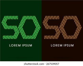 50 ,Abstract Number, font, designed using green and brown geometric shape on dark background, , graphic, vector.