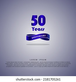 50 Aniversario celebración de 3D ilustración de diseño de plantilla vectorial
