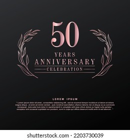 50 Anniversary celebration 3d vector template design illustration