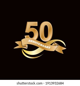 Modelo de celebración de 50 años ilustración de diseño vectorial