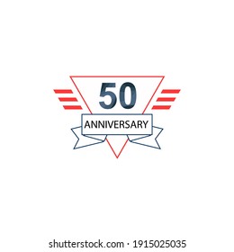 50 Anniversary celebration template vector design illustration