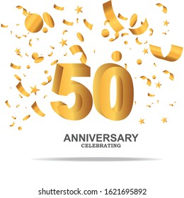 50 anniversary celebration vector concept template design