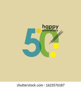50 anniversary celebration vector concept template design illustrator