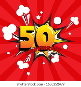 50 anniversary celebration vector concept design template illustration