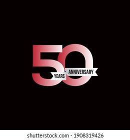 50 Anniversary logotype design, Celebrating Anniversary Colorful Logo for celebration event, invitation, greeting, web template, Flyer and booklet, Play symbol, Colors logo vector