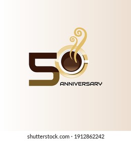 50 anniversary logotype template design for banner, poster, card vector illustrator
