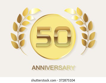 50 anniversary template design.50 year anniversary.Vector illustration.