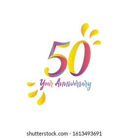 50 anniversary vector concept template design