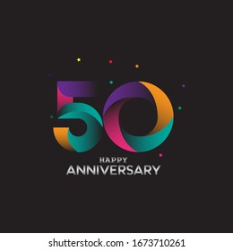 50 anniversary vector concept template design illustration