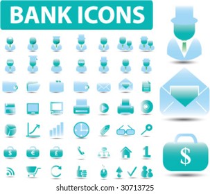 50 íconos bancarios. vector. fácil de editar