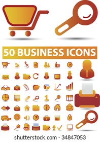 50 ícones de negócios. vetor