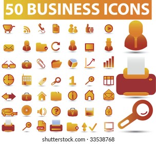 50 Unternehmenssymbole.Vektorgrafik
