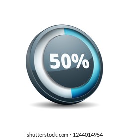 50% button illustration