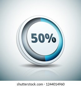 50% button illustration