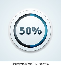 50% button illustration