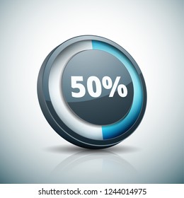 50% button illustration