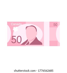 50 Canadian dollar banknote illustration.