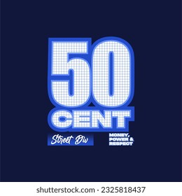 50 cent street div simple vintage vector