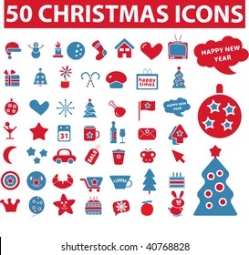 50 íconos de navidad. vector
