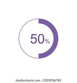 50% circle diagrams Infographics vector, 50 Percentage ready to use for web design.