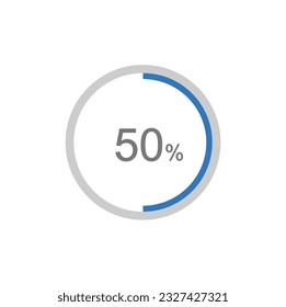 50% circle diagrams Infographics vector, 50 Percentage ready to use for web design.