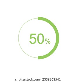 50% circle diagrams Infographics vector, 50 Percentage ready to use for web design.