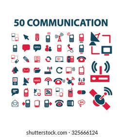 50 communication, connection icons