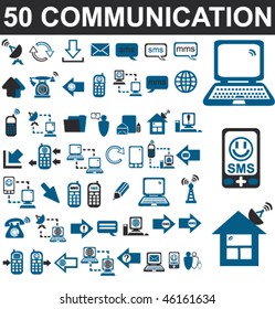 50 Communication Icons Set