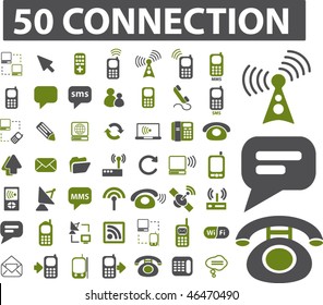 50 connection signs. vector