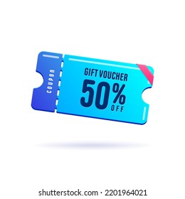 50% coupon promotion sale for website, internet ads, social media. Big sale and super sale coupon code 50 percent discount gift voucher coupon vector.