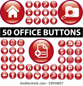 50 süße große Knöpfe. Vektorgrafik