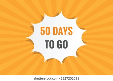 50 days to go countdown template. 50 day Countdown left days banner design