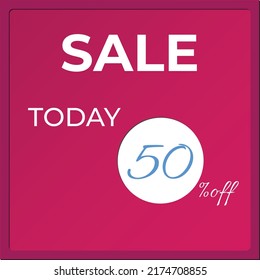 50% discount banner for seasonal sales