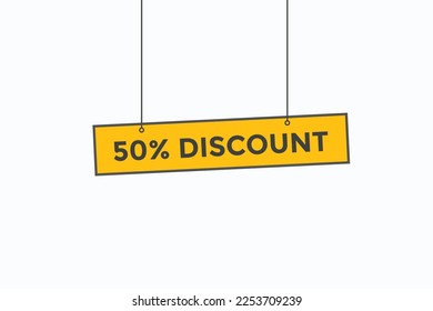 50% discount button vectors.sign label speech bubble 50% discount
