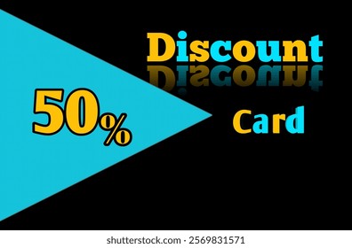 50% Discount card and discount shopping card, discount voucher