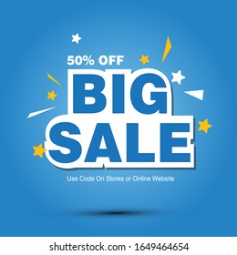 50% Discount Editable Template design 