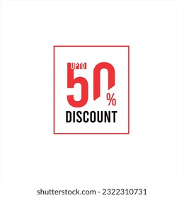 50% Discount Icons, 50% Discount Vector, up to 50% off